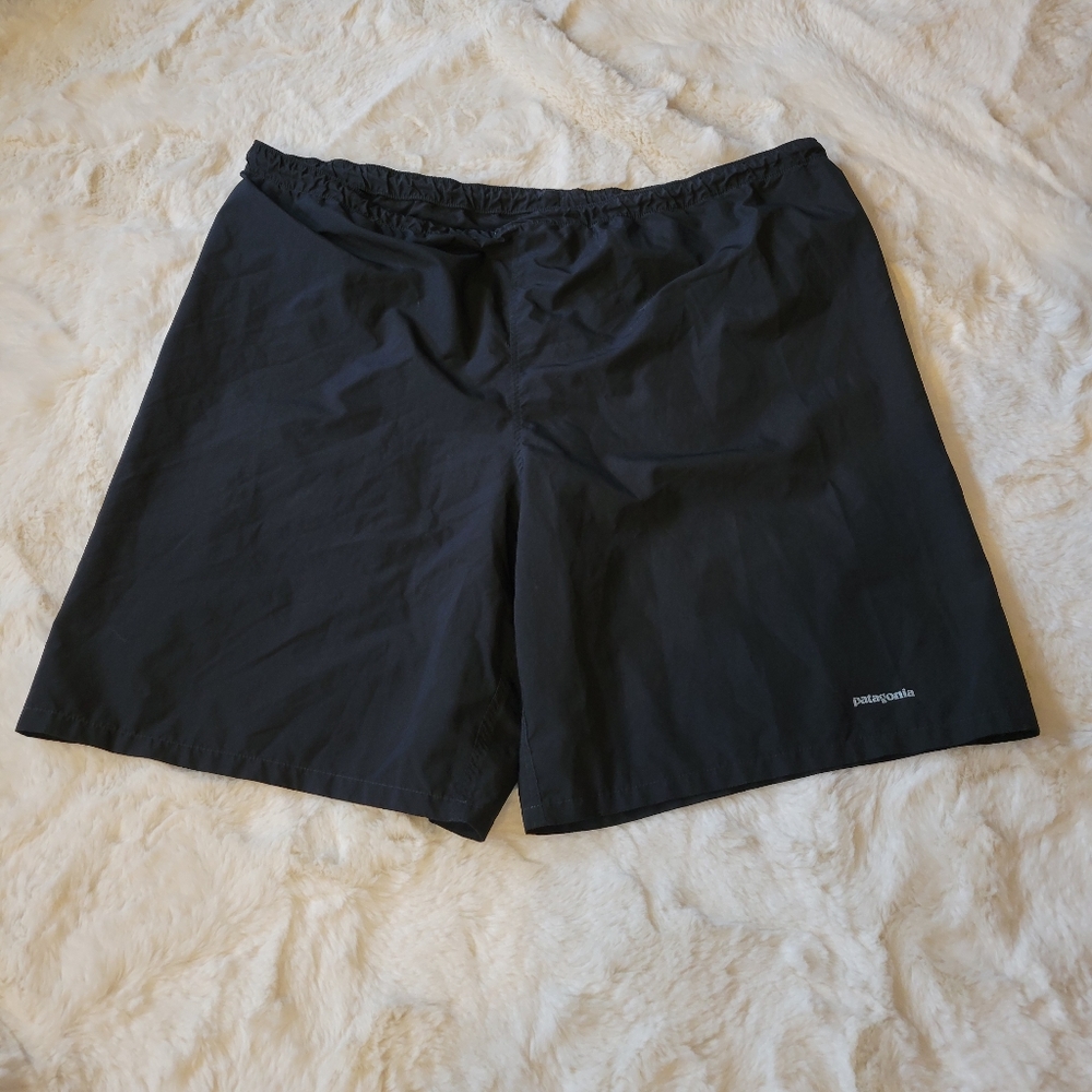 Patagonia Men's Shorts Large L Unlined Running Lightweight Black Drawstring
